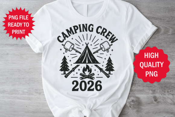 Camping Crew 2026: The Ultimate Line Art Design for 2026 Merch