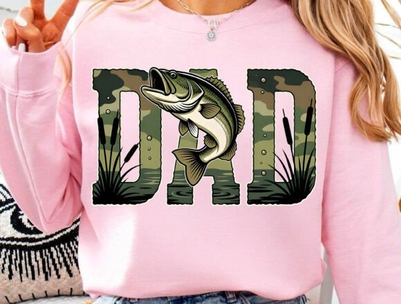 Celebrate the Angler: The Ultimate Bass Fishing Dad Design