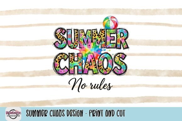 Embrace Vibrant Chaos: A Summer Design for Print & Cut