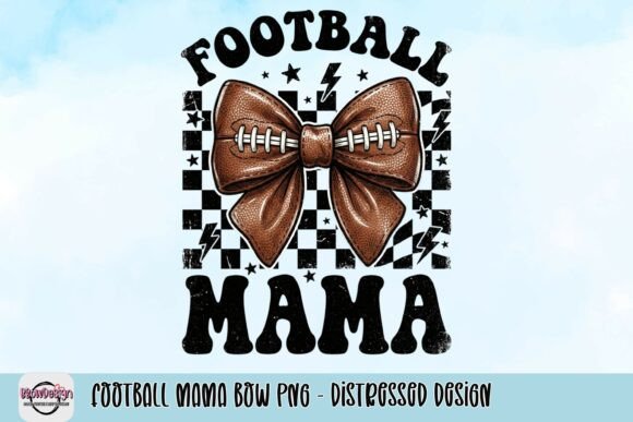 Football Mama Bow PNG: Vintage Charm for Game Day Crafts