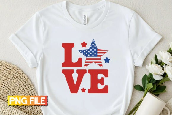 Love USA Design: The Ultimate PNG for Your 4th of July Projects