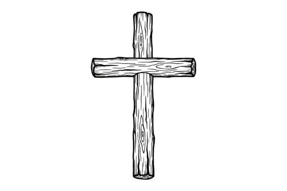Rustic Wooden Cross Vintage Design: A Faith-Based Design Asset