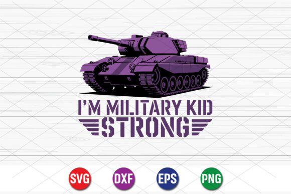 Strength and Pride: The Military Kid Strong Tank Design for Creators