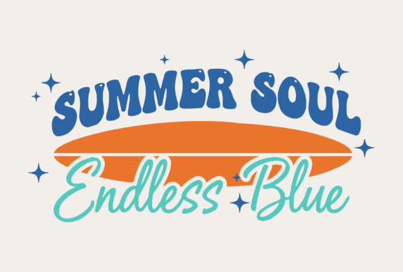 Summer Soul Endless Blue Design: A Retro Vibe for Modern Brands