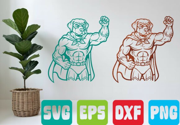 Unleash Your Brand's Power with the Superhero Muscle Dog SVG